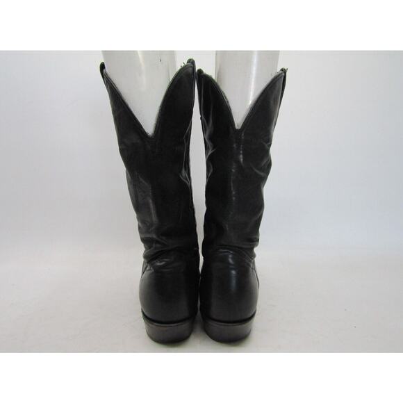 Mens Size 9.5 D Black Leather Cowboy Western Boots main image 8